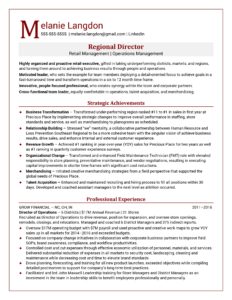 District Manager - Retail Resume Sample