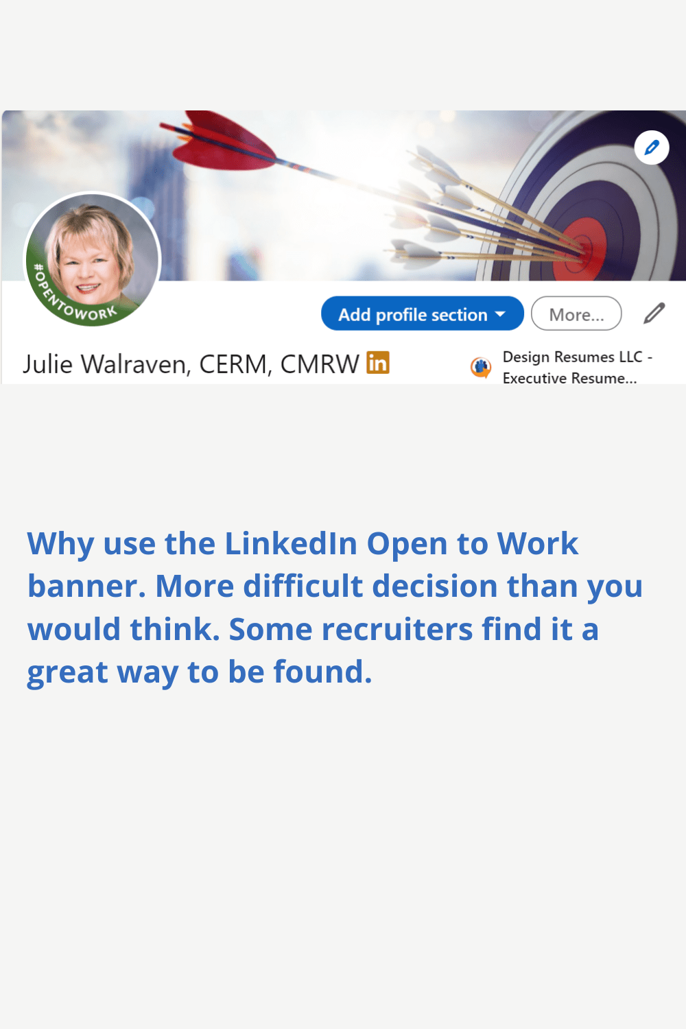 Should I use the LinkedIn Open to Work banner?
